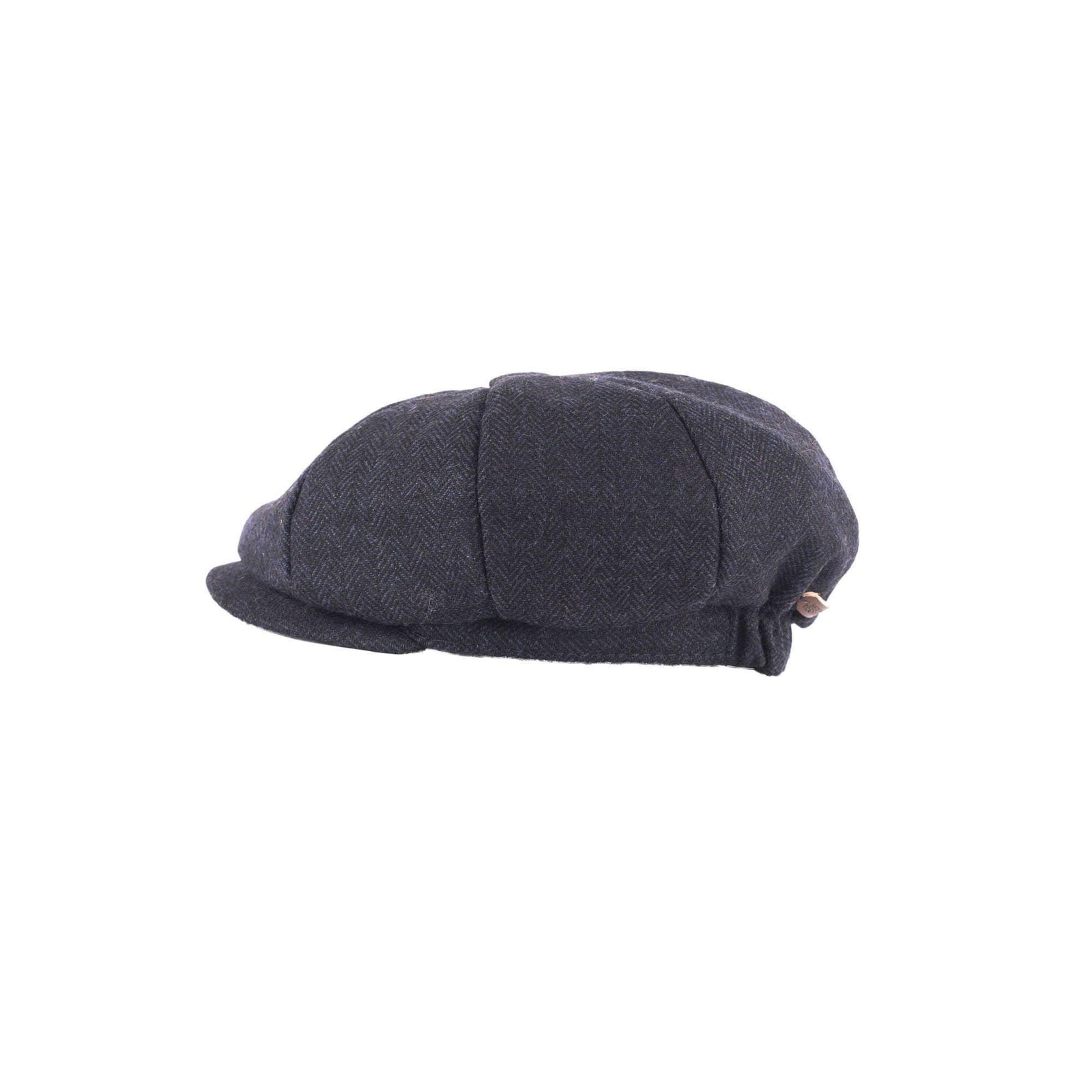 Junior Tweed Panel Newsboy Cap - Dark Navy Junior Tweed Panel Newsboy Cap