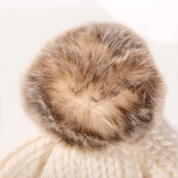 Aran Cable Tammy Hat Shop the Stylish Aran Cable Tammy Hat with Faux Fur Trim
