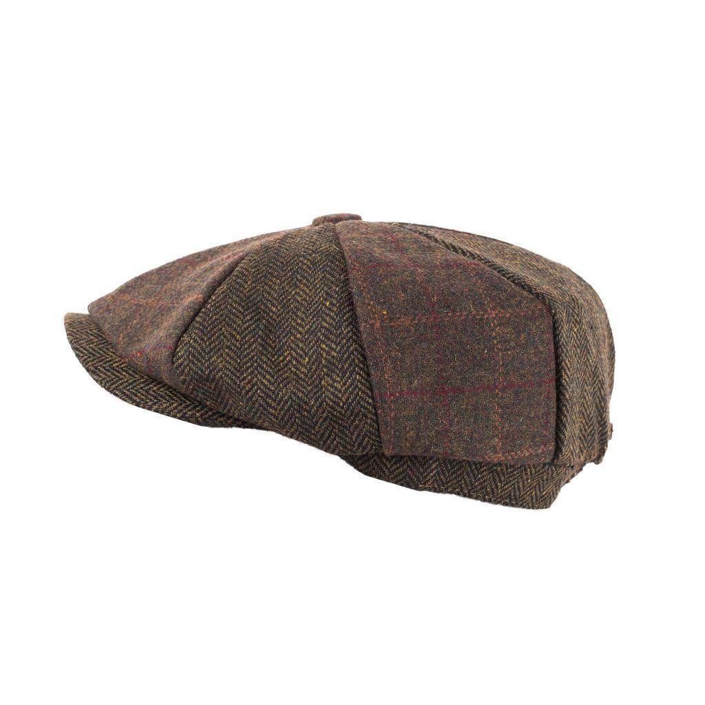 Heritage Traditions Tweed Patchwork Newsboy Cap - Premium Wool Mix Hat