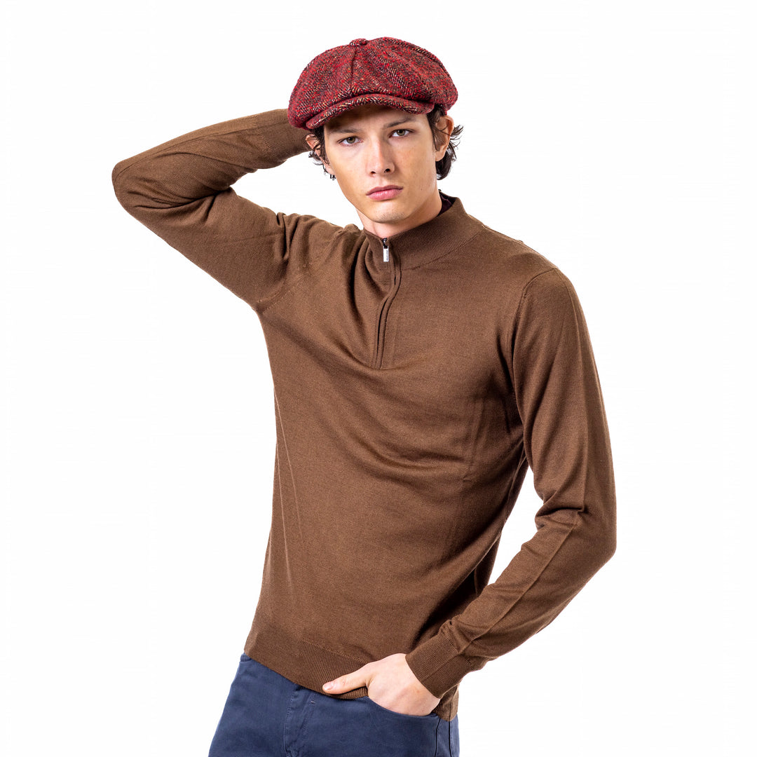 Chunky Herringbone Newsboy Cap | Premium Tweed Design