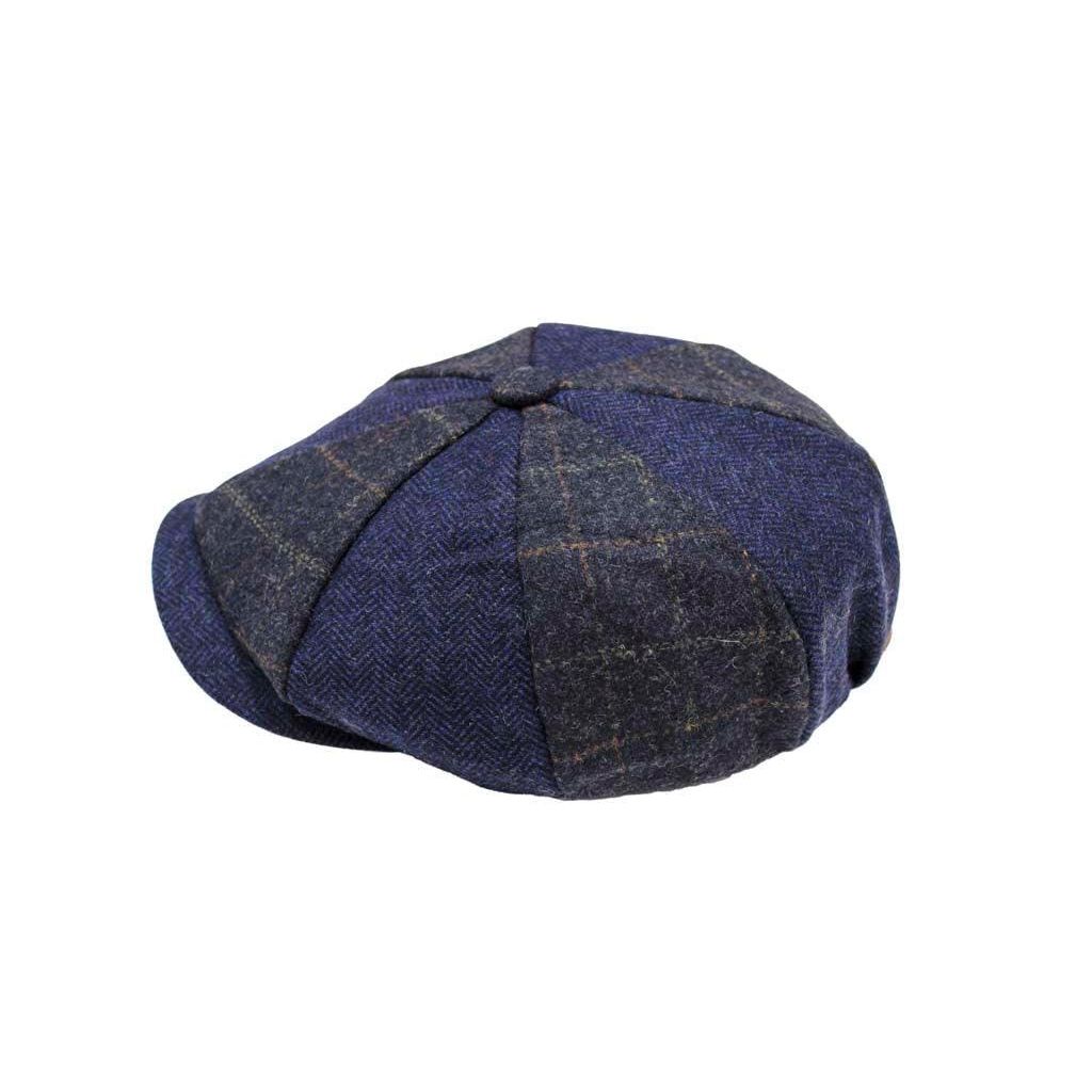 Heritage Traditions Tweed Patchwork Newsboy Cap - Premium Wool Mix Hat