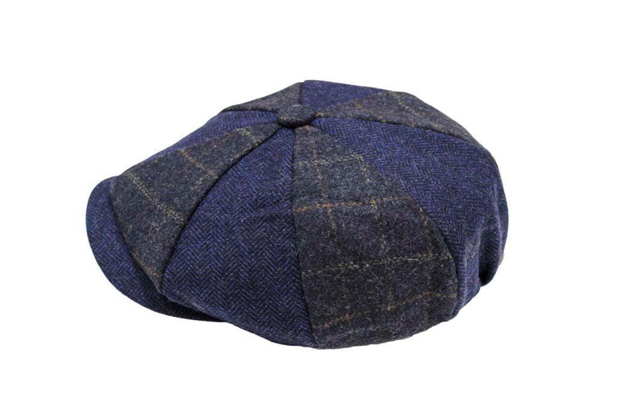 Heritage Traditions Tweed Patchwork Newsboy Cap - Premium Wool Mix Hat