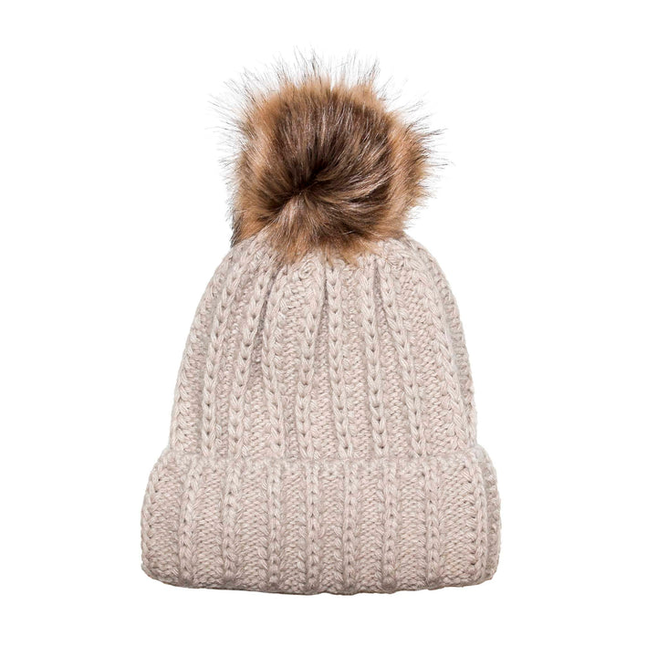 Fisherman Stitch Pom Pom Hat Stay Cozy & Stylish with Fisherman Stitch Pom Pom Hat