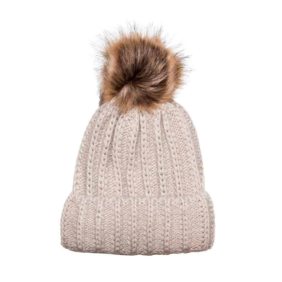 Fisherman Stitch Pom Pom Hat Stay Cozy & Stylish with Fisherman Stitch Pom Pom Hat