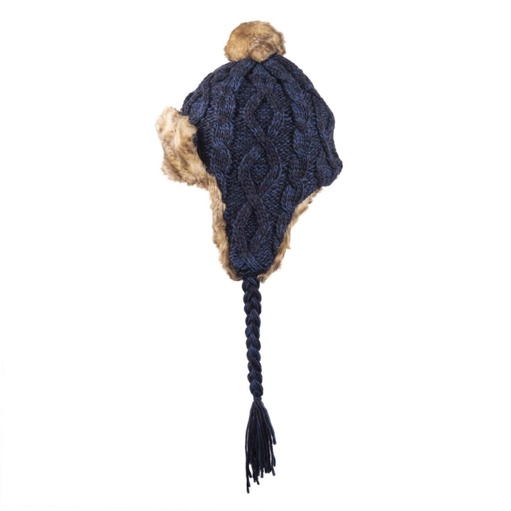 Aran Cable Trapper Hat Aran Cable Trapper Hat | Chunky Knit Design | Faux Fur Lined