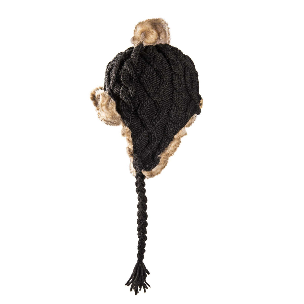 Aran Cable Trapper Hat Aran Cable Trapper Hat | Chunky Knit Design | Faux Fur Lined