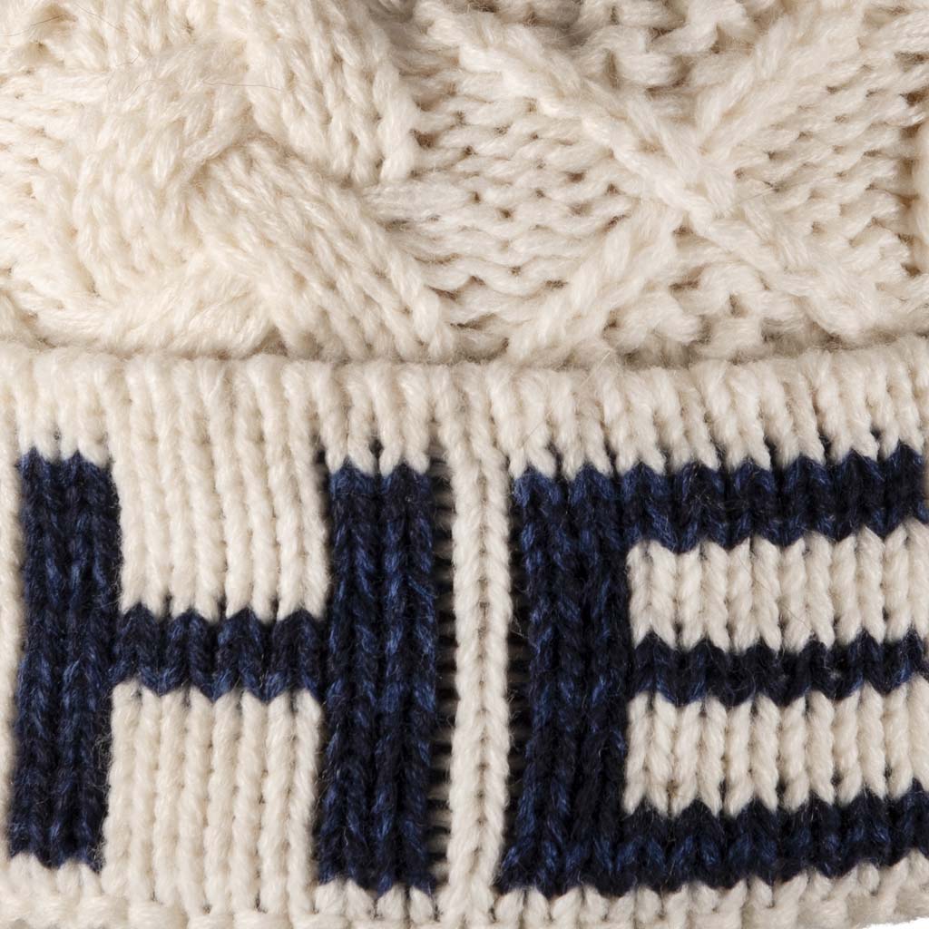 Aran Diamond Cable Shetland Pom Pom Hat Aran Diamond Cable Shetland Pom Pom Hat | Chunky Knit