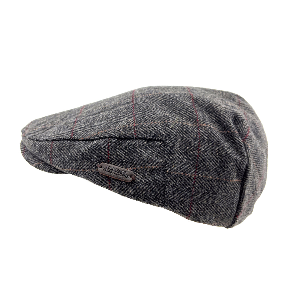 Classic Tweed Flat Cap | Quilted Lining | Elasticated Fit