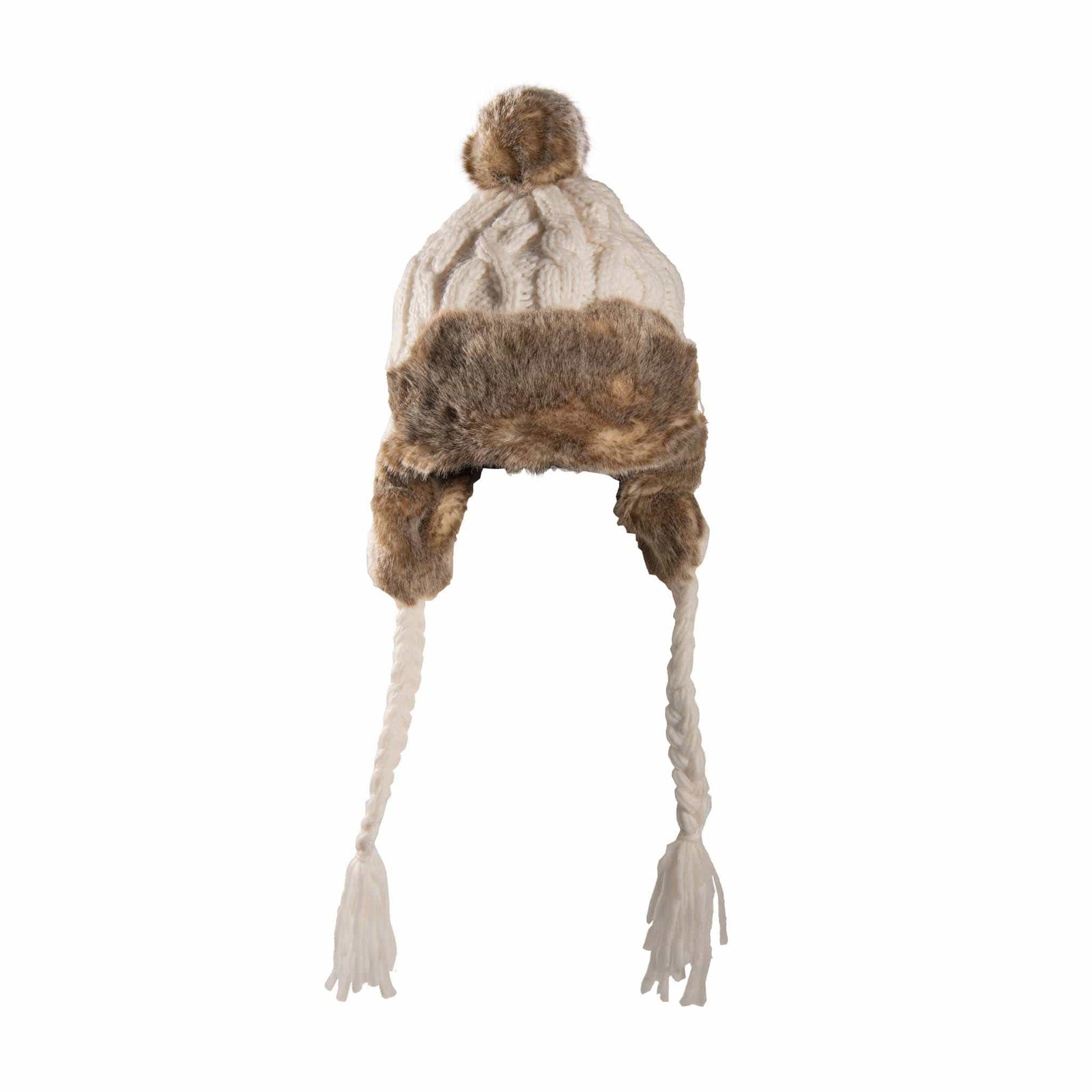 Aran Cable Trapper Hat Aran Cable Trapper Hat | Chunky Knit Design | Faux Fur Lined