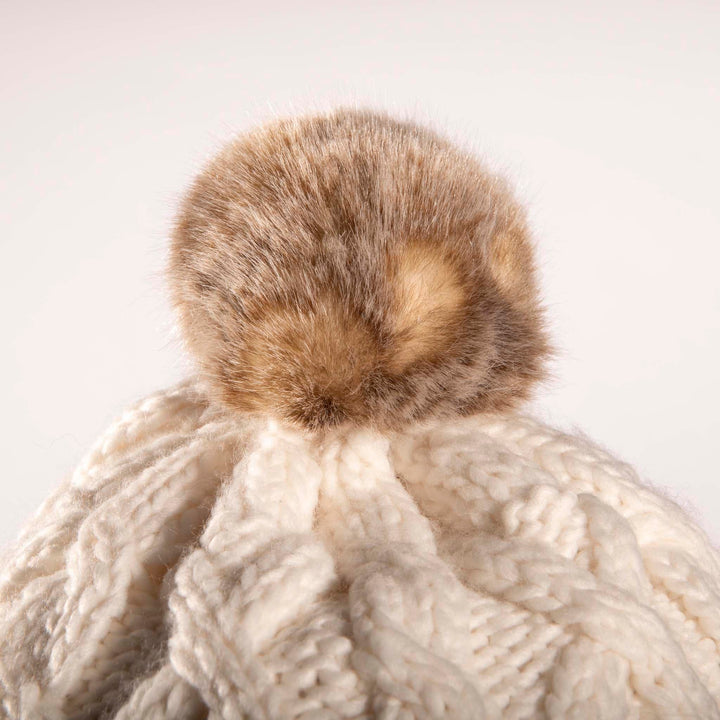 Aran Cable Trapper Hat Aran Cable Trapper Hat | Chunky Knit Design | Faux Fur Lined