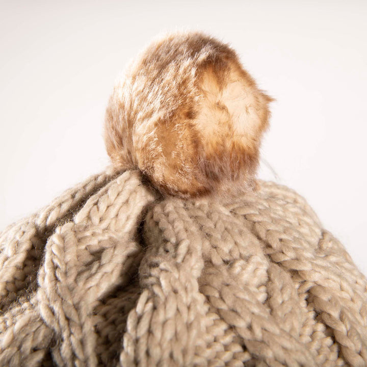 Aran Cable Trapper Hat Aran Cable Trapper Hat | Chunky Knit Design | Faux Fur Lined