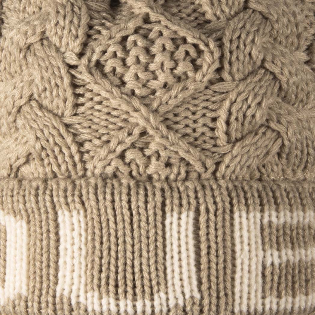 Aran Cable Dublin Pom Pom Beanie Hat Show Your National Pride with the Aran Cable Dublin Pom Pom Beanie Hat