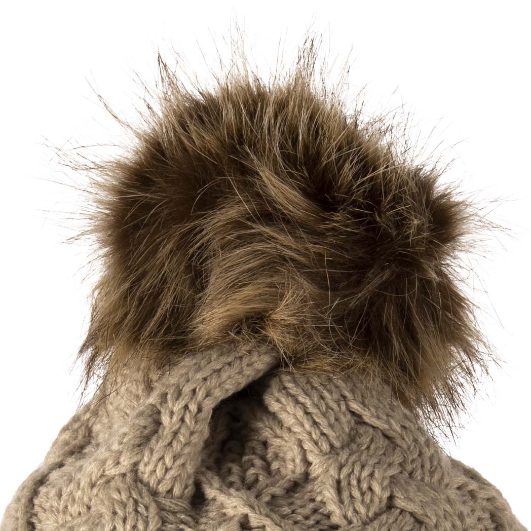 Aran Cable Dublin Pom Pom Beanie Hat Show Your National Pride with the Aran Cable Dublin Pom Pom Beanie Hat
