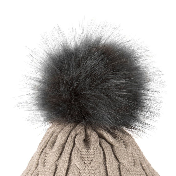 Shop Fine Cable Lined Pom Pom Hat | Premium Acrylic Knit