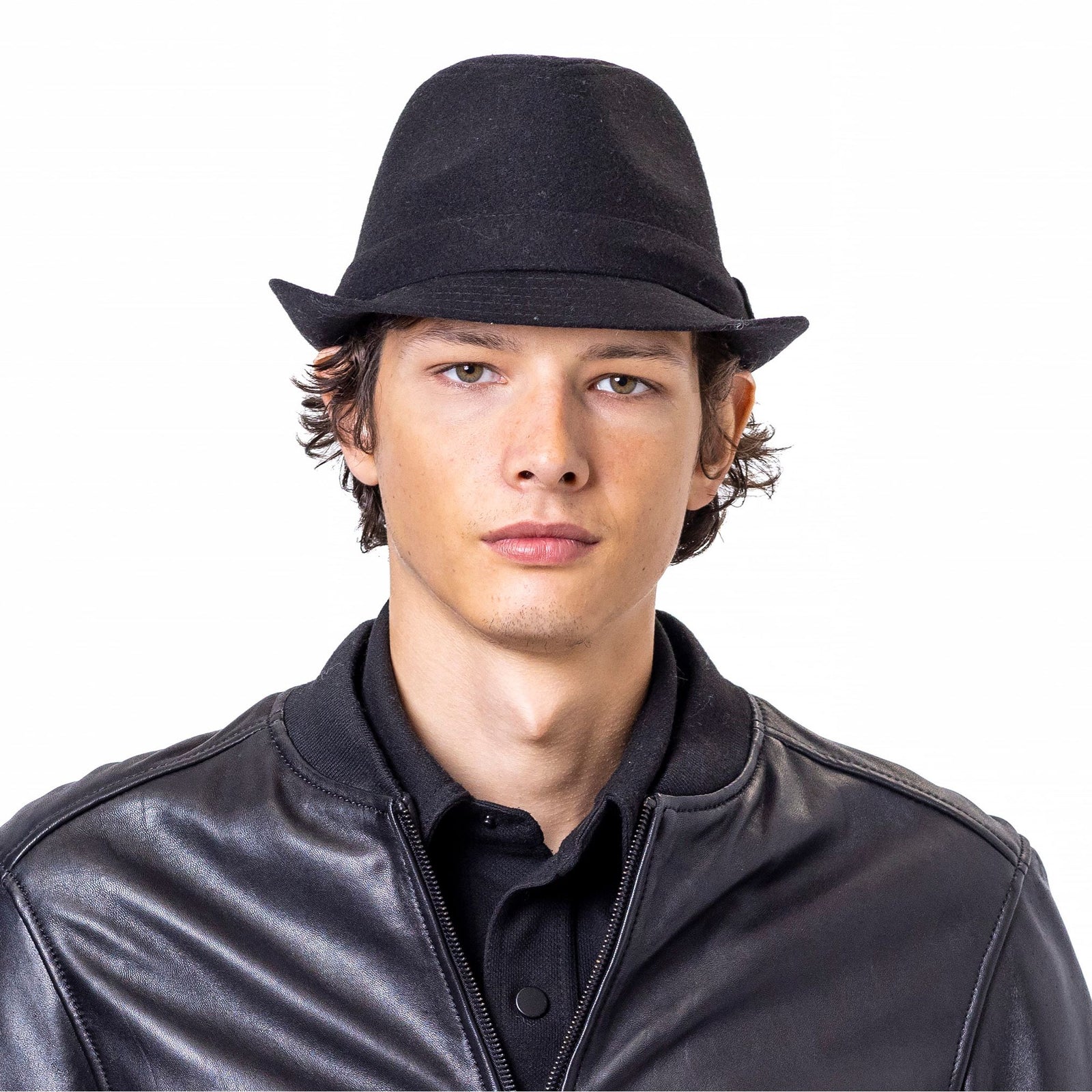 Elwood Plain Black Trilby Hat - Classic Style and Timeless Elegance
