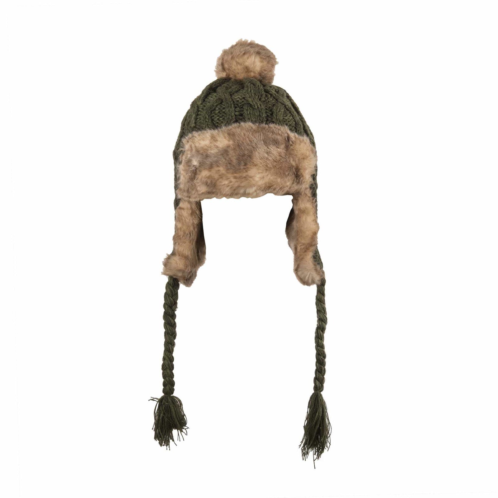 Aran Cable Trapper Hat Aran Cable Trapper Hat | Chunky Knit Design | Faux Fur Lined