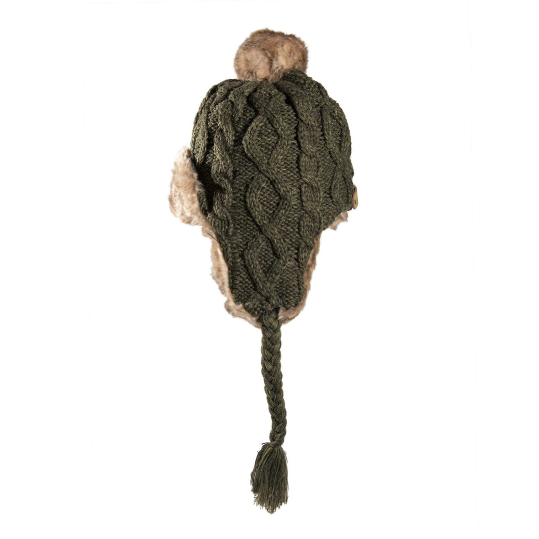 Aran Cable Trapper Hat Aran Cable Trapper Hat | Chunky Knit Design | Faux Fur Lined
