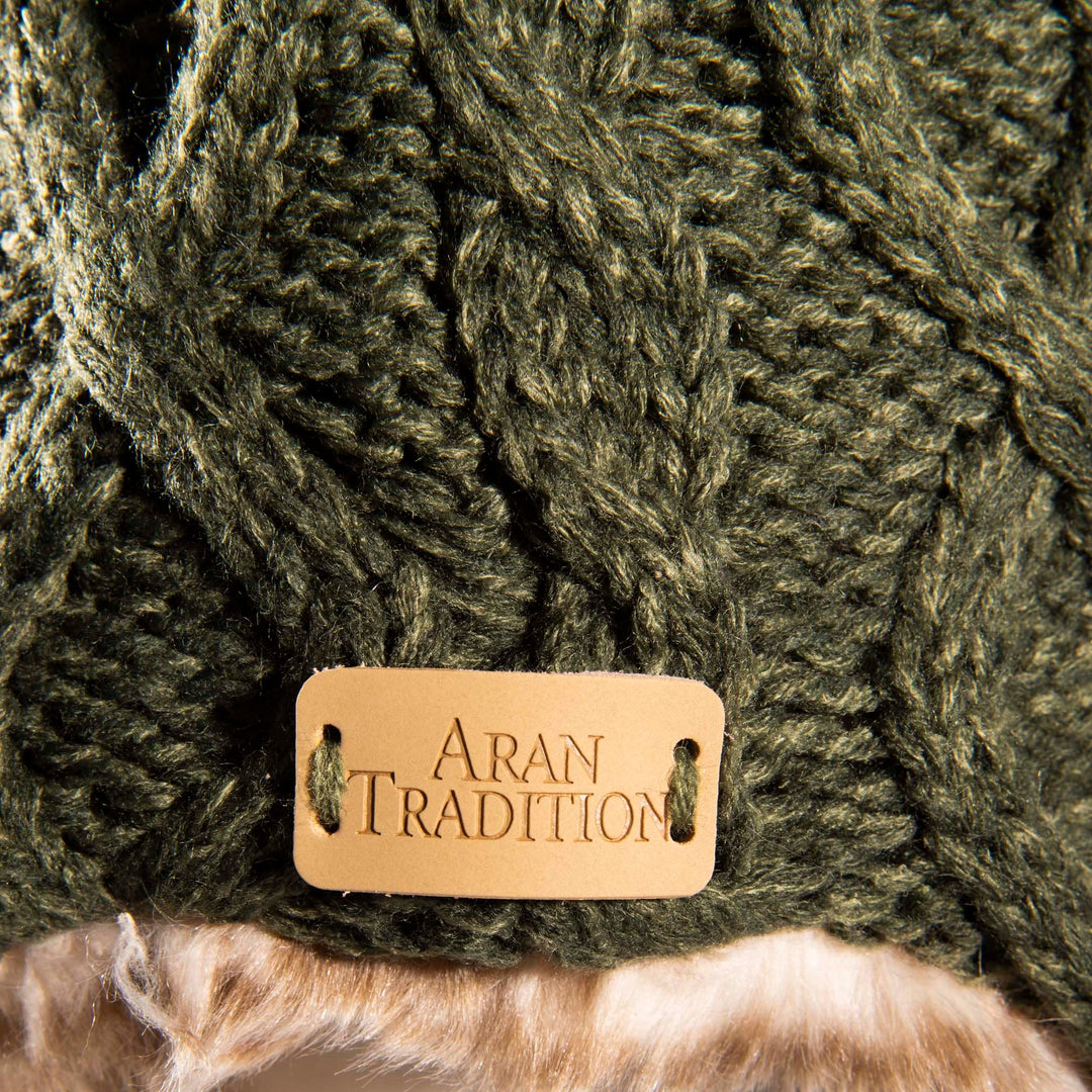 Aran Cable Trapper Hat Aran Cable Trapper Hat | Chunky Knit Design | Faux Fur Lined