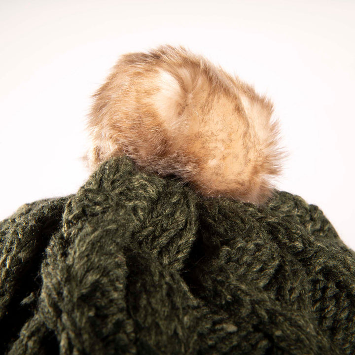 Aran Cable Trapper Hat Aran Cable Trapper Hat | Chunky Knit Design | Faux Fur Lined