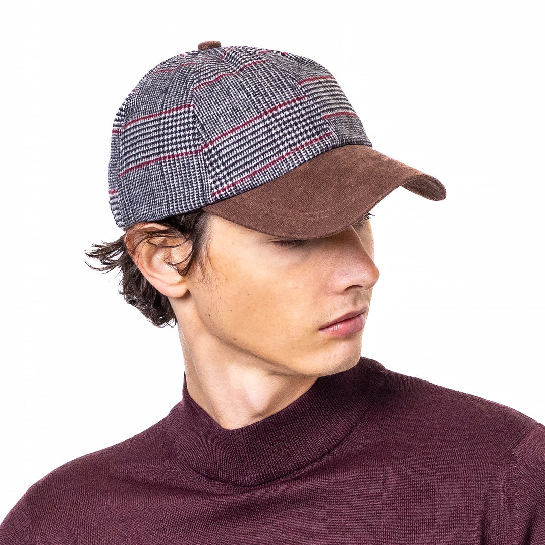 Heritage Traditions Tweed Suede Baseball Cap - Wool Mix Tweed Hat