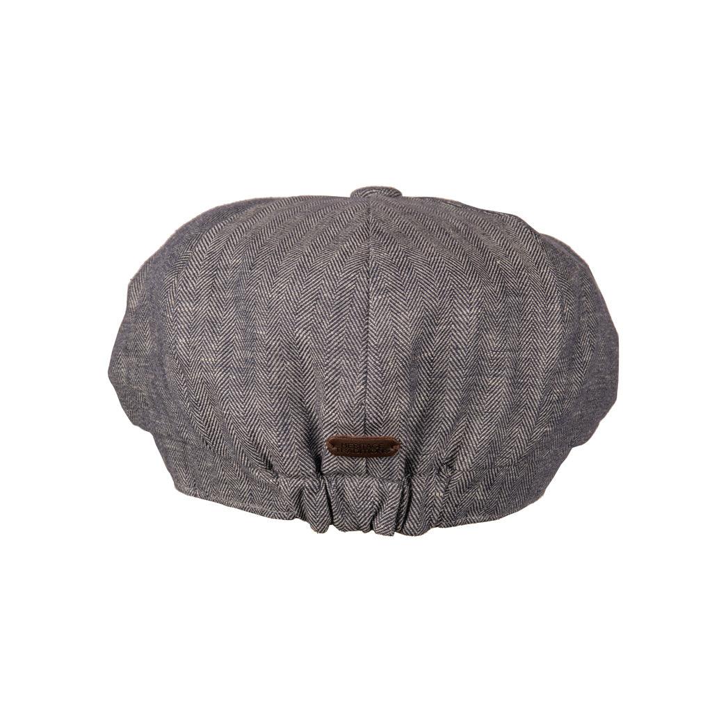 Carlyle Herringbone Linen Newsboy Cap - Unisex Design
