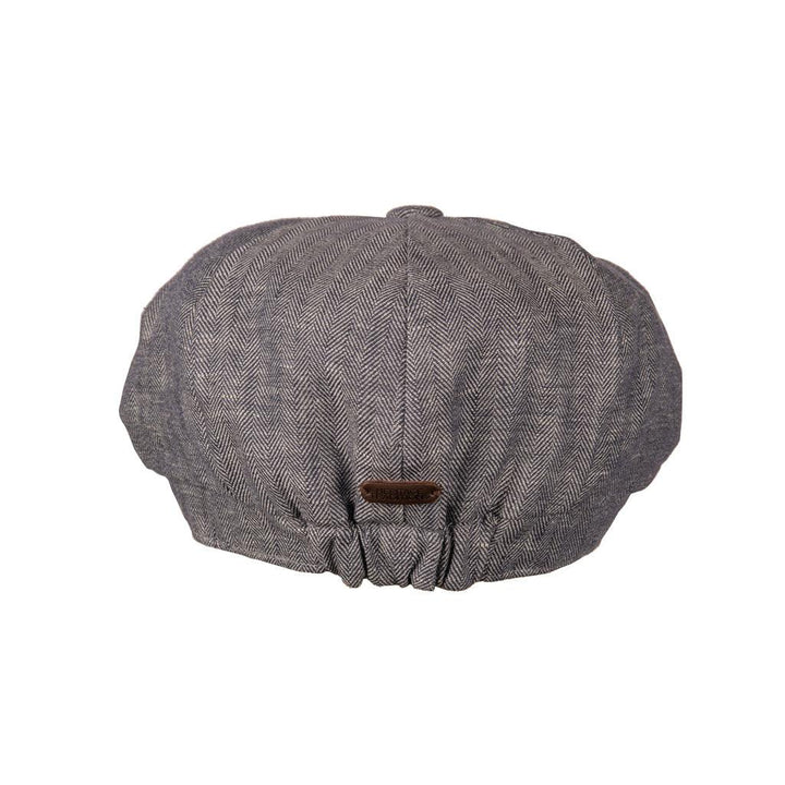 Carlyle Herringbone Linen Newsboy Cap - Unisex Design