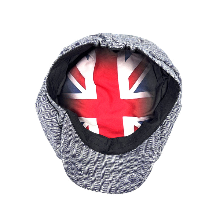 Carlyle Herringbone Linen Newsboy Cap - Unisex Design