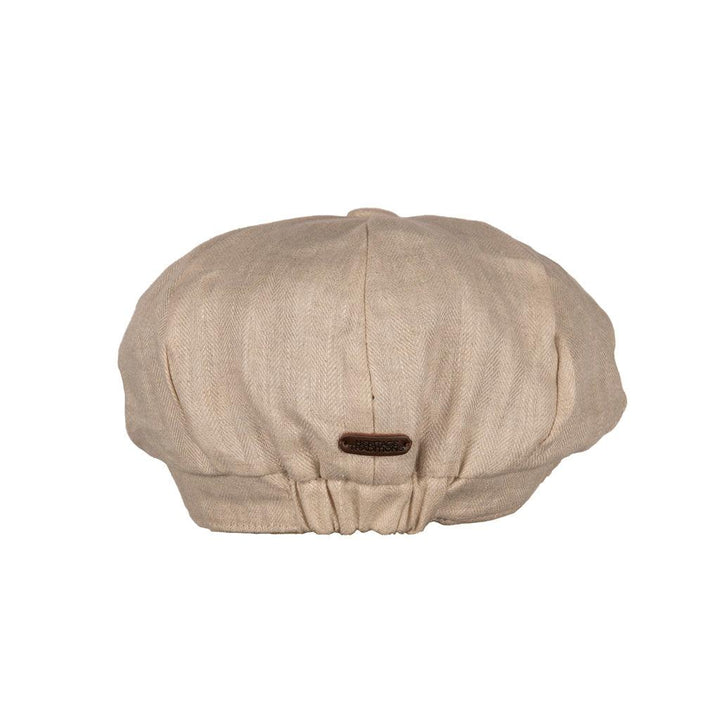 Carlyle Herringbone Linen Newsboy Cap - Unisex Design