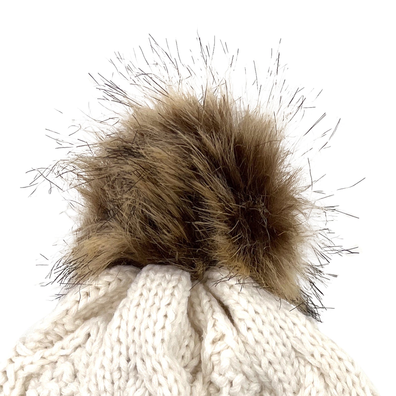Aran Diamond Cable Cambridge Pom Pom Hat 