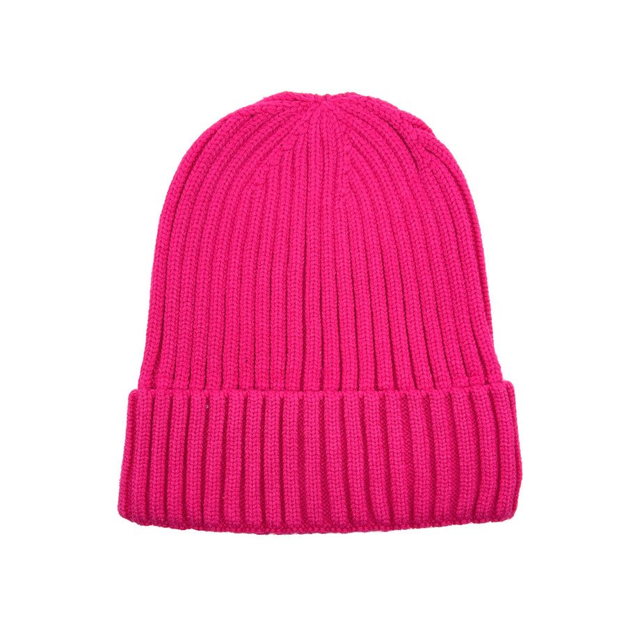 Ribbed Beanie Hat - Luxury Viscose Yarn and Microfleece Lining