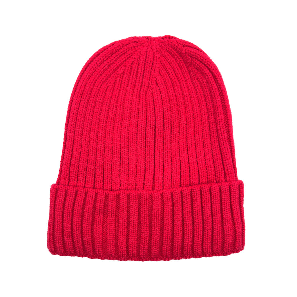 Ribbed Beanie Hat - Luxury Viscose Yarn and Microfleece Lining