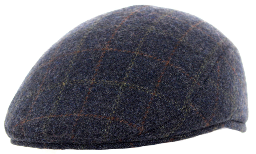 Tweed Ear Flat Cap - Padded Flat Cap with Internal Ear Flaps