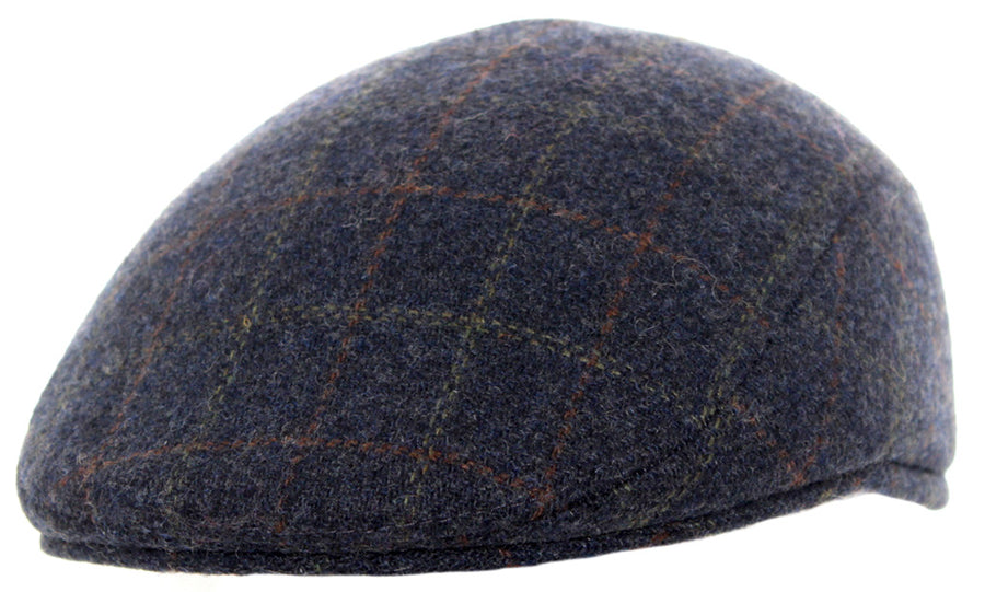 Tweed Ear Flat Cap - Padded Flat Cap with Internal Ear Flaps