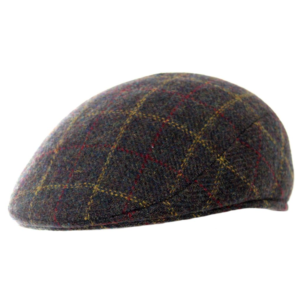 Tweed Ear Flat Cap - Padded Flat Cap with Internal Ear Flaps