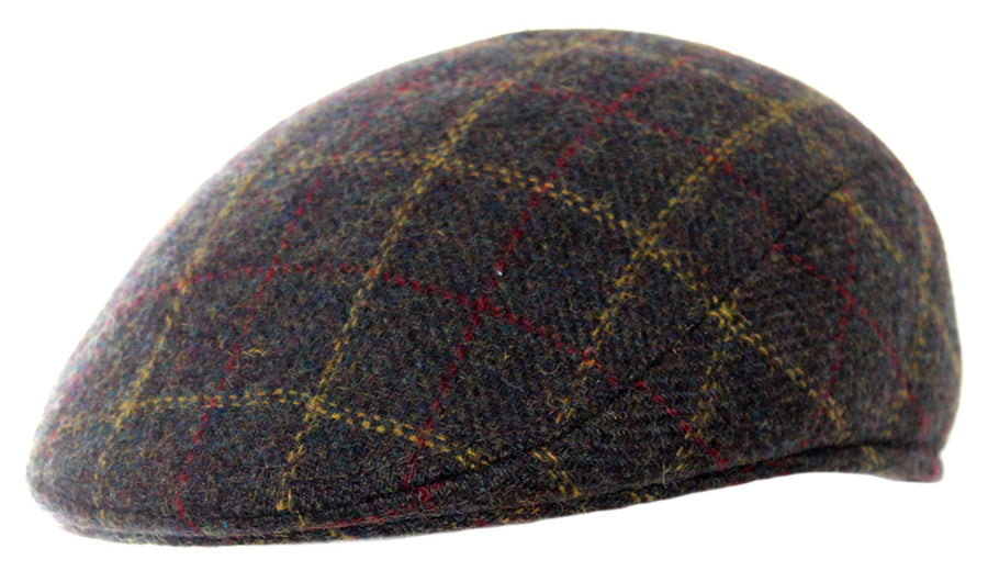 Tweed Ear Flat Cap - Padded Flat Cap with Internal Ear Flaps