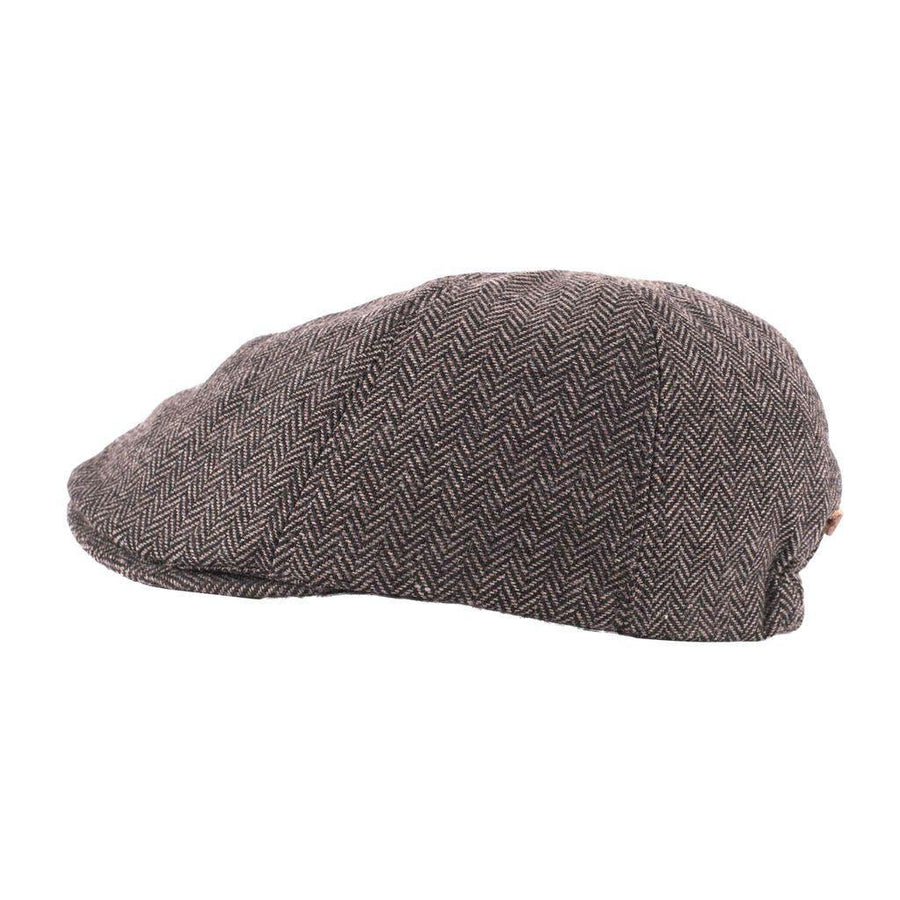 Heritage Traditions Herringbone Tweed Panel Flat Cap