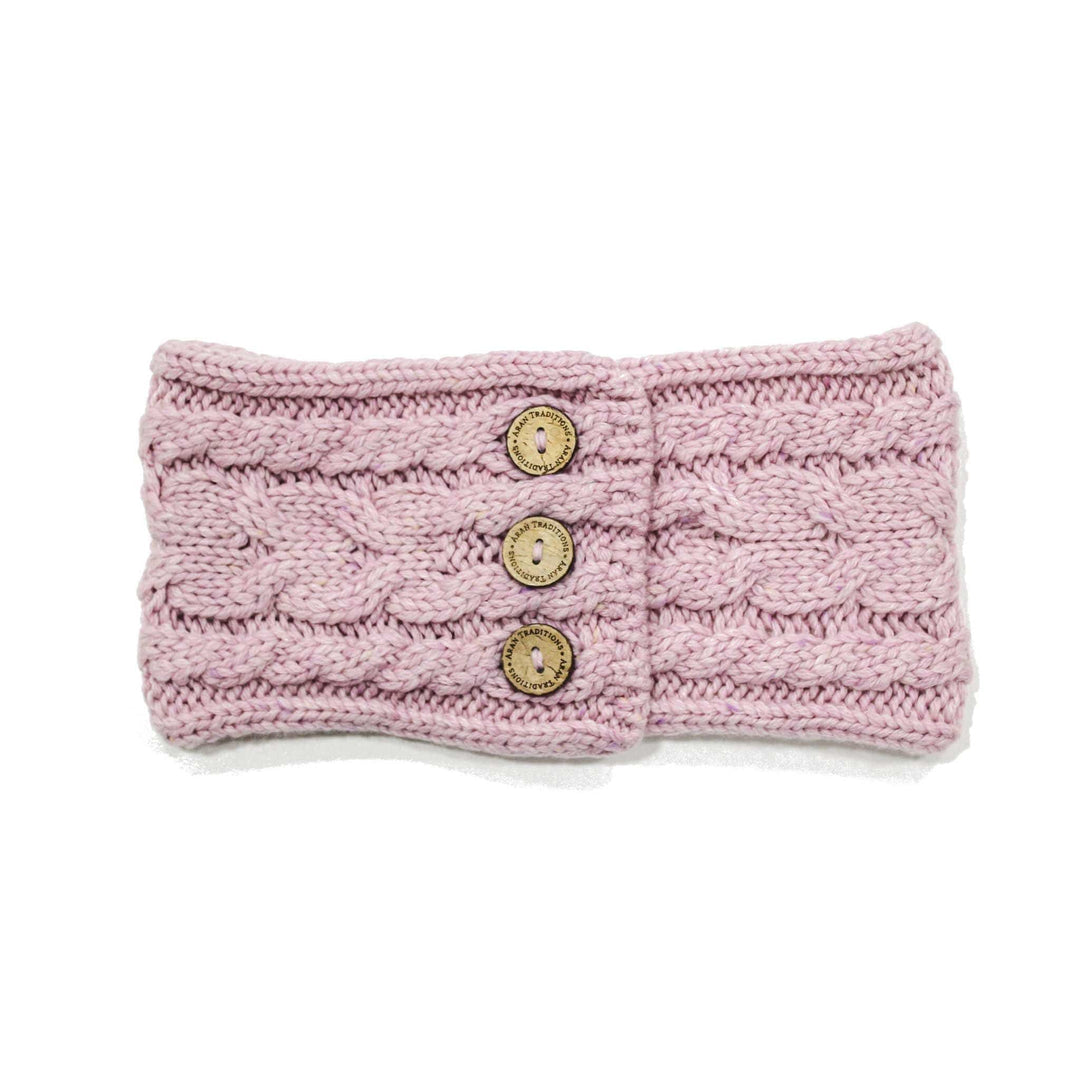 Aran Donegal Cable Button Headband Stay Cozy and Chic with Aran Donegal Cable Button Headband