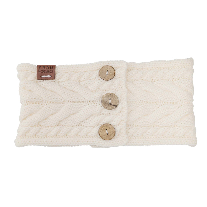 Aran Button Headband Shop the Aran Button Headband | Cable Knit with Button Detail