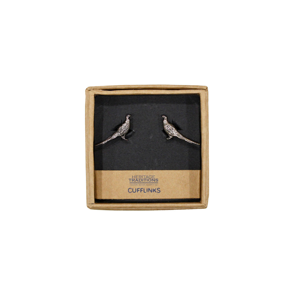 Heritage Traditions Cufflinks: Antique Silver Effect Metal