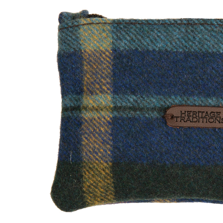 Heritage Traditions Wool Mix Tweed Coin Purse with Keyring Attachment