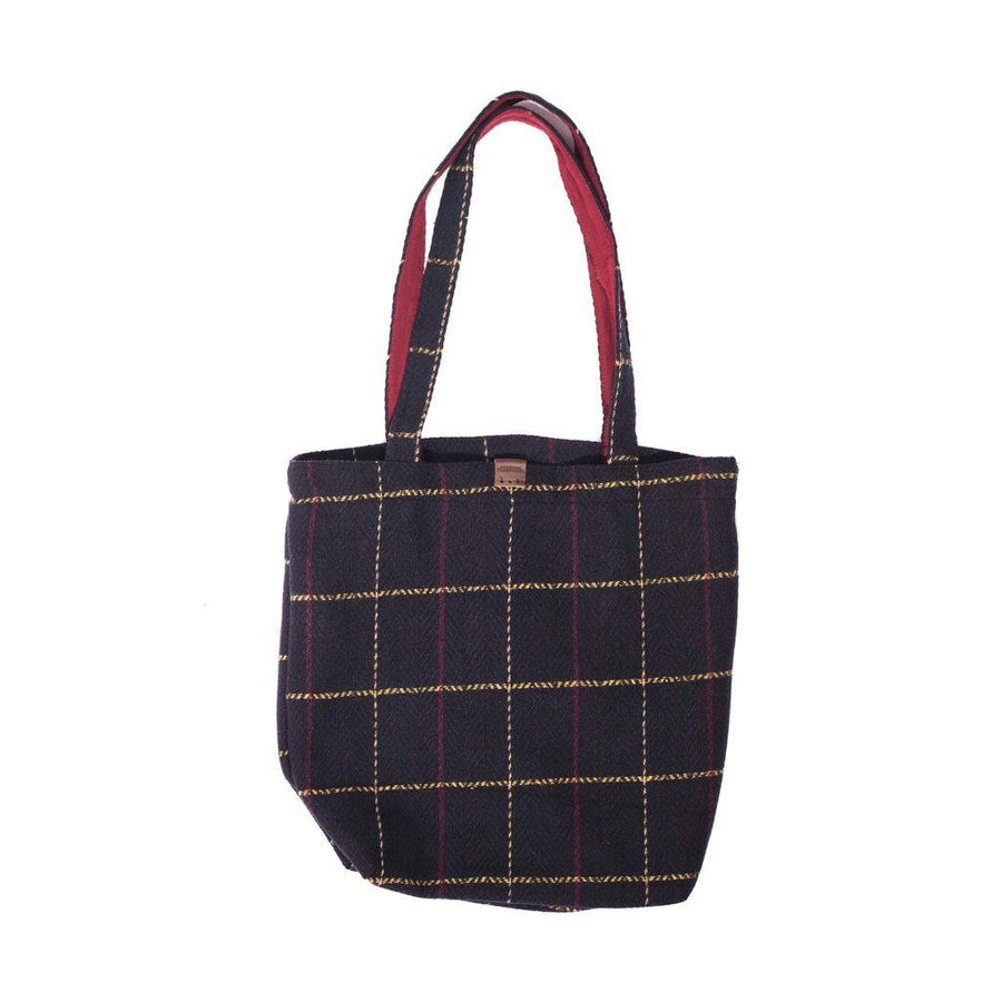 Check Tweed Shopper Bag - Premium Wool Mix Tweed