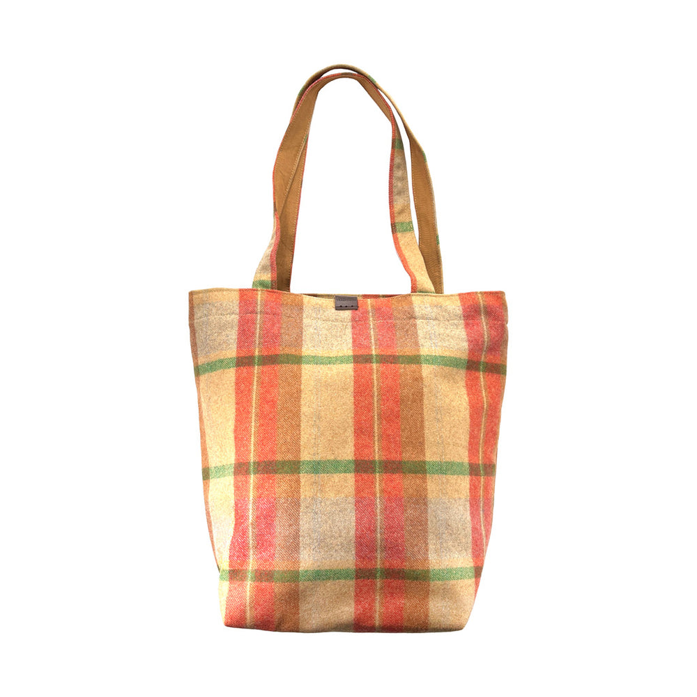 Check Tweed Shopper Bag - Premium Wool Mix Tweed