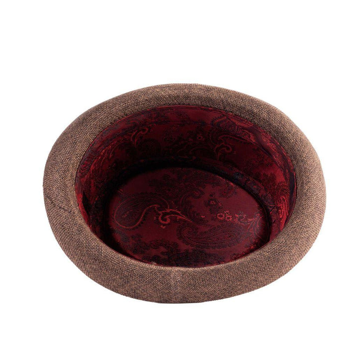 Doyle Straw Pork Pie Hat - Timeless Classic Style | Red Paisley Lining