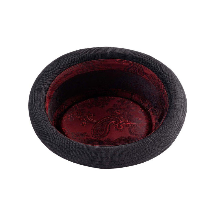 Doyle Straw Pork Pie Hat - Timeless Classic Style | Red Paisley Lining