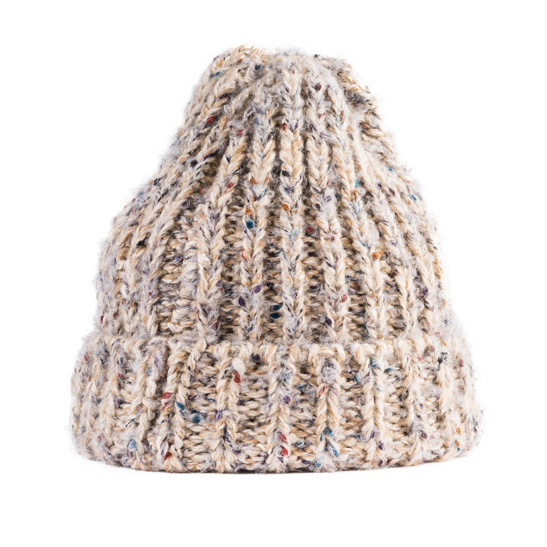 Donegal Chunky Fisherman Rib Beanie by Heritage Traditions