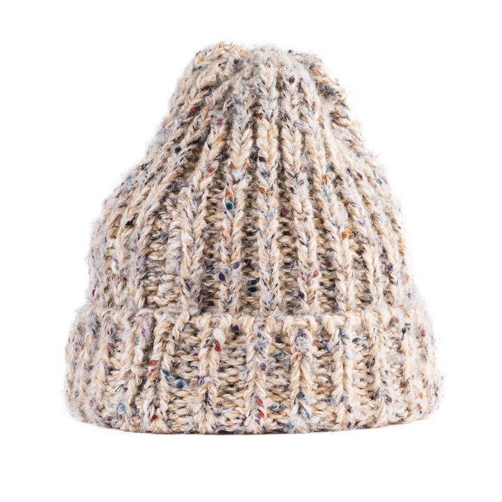 Donegal Chunky Fisherman Rib Beanie by Heritage Traditions