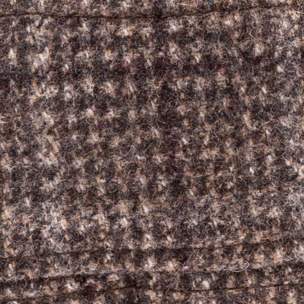  Unisex Tweed Military Cap with Adjustable Elastic Detail