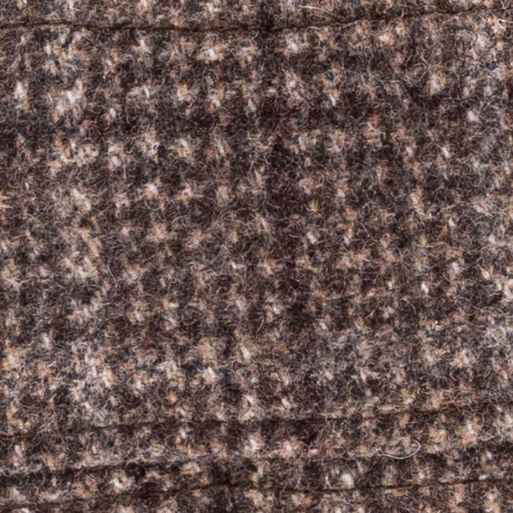  Unisex Tweed Military Cap with Adjustable Elastic Detail