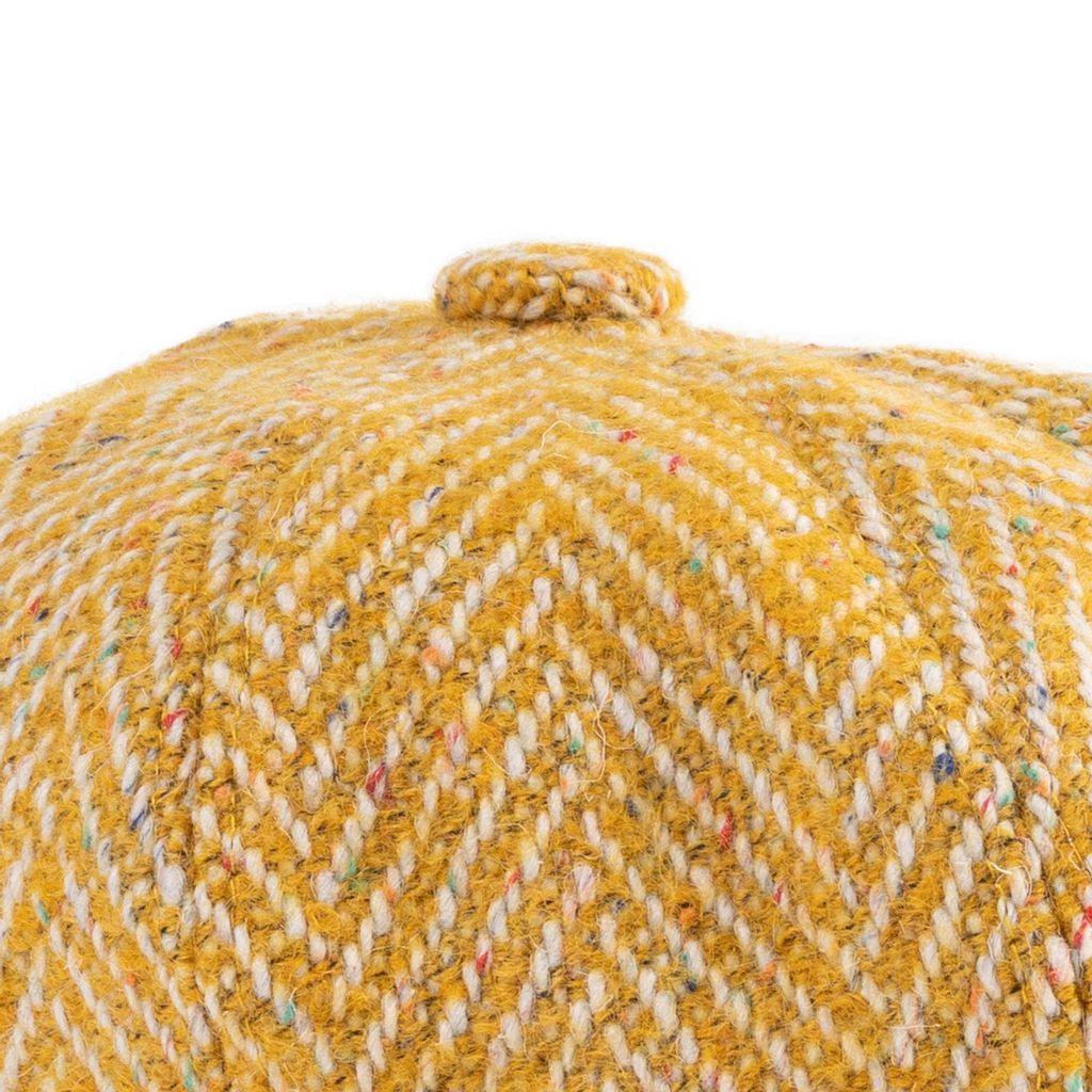 Donegal Herringbone Baker Boy Cap in Yellow | Heritage Traditions