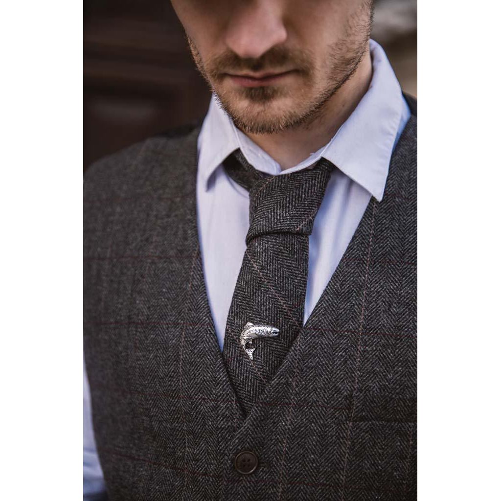 Box Check Tweed Tie | Classic Heritage Traditions Design 